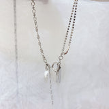 2022 Trendy Metal Chain Splice Rhinestone Chain Choker Necklaces Fresh Pearl Metal Lasso Pendant Collar Hip hop Necklaces Women daiiibabyyy