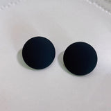 2022 Fashion Geometric Black Matte Heart Drop Earrings For Women Trendy Sqaure Brincos Pendientes Party Jewelry daiiibabyyy