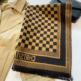 Scarf Luxury Women Checkerboard Double-sided High-grade Imitation Cashmere Shawl Thickened High-density Scarf  Acrylic daiiibabyyy