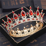 Daiiibabyyy Fashion Bridal Tiaras and Crowns Crystal Royal Queen King Crown Wedding Hair Jewelry Circle Diadem Bride Head Accessories