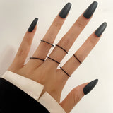 3-15Pcs/set Punk Finger Rings Minimalist Smooth Gold Silver Geometric Metal Rings for Women Girls Party Jewelry Bijoux Femme daiiibabyyy