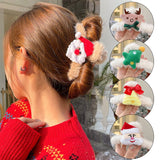 Fluffy Large Barrettes Faux Fur Hairpins Chirstmas Velvet Hair Claws Hair Bands Kawaii Headband Hair Accessories Barrettes daiiibabyyy