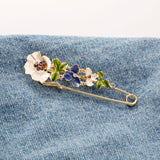 Elegant 3 Colors Rhinestone Flower Enamel Brooch Pins For Women Cardigan Scarf Dress Clothes Lapel Pin Jewelry Accessories daiiibabyyy