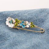 Elegant 3 Colors Rhinestone Flower Enamel Brooch Pins For Women Cardigan Scarf Dress Clothes Lapel Pin Jewelry Accessories daiiibabyyy