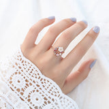 Lady Small Fresh Shell Flower Rose Gold Open Rings Fashion Korean Jewelry For Woman 2020 New Wedding Elegant Unusual Ring daiiibabyyy