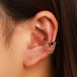 2022 New Fashion Zircon Ear Cuff Bohemia Chain C Shaped CZ Rhinestone Small Earcuffs Clip on Earrings for Women Wedding Jewelry daiiibabyyy