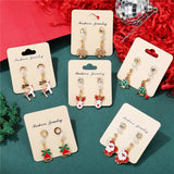 17KM Fashion Long Christmas Earrings for Women Girl Snowman Deer Bell Tree Drop Earring Ear Christmas Jewelry Accessories Gifts daiiibabyyy