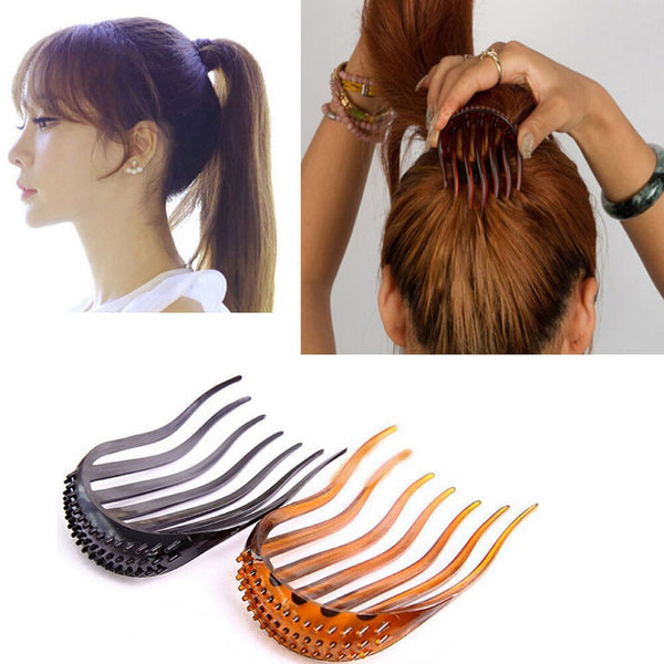 Daiiibabyyy Fashion Women Hair Styling Clip Fluffy Plastic Stick Bun M ...