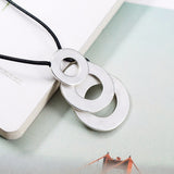 Long Necklace for Women Chokers Vintage Jewelry Statement necklaces&pendants Necklaces Fashion Silver Color Pendant collares New