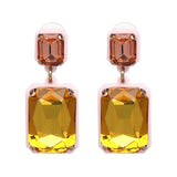 Daiiibabyyy Good Quality Fashion Drop Earrings Geometric Statement Crystal Earrings For Women Wedding Jewelry daiiibabyyy