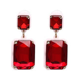 Daiiibabyyy Good Quality Fashion Drop Earrings Geometric Statement Crystal Earrings For Women Wedding Jewelry daiiibabyyy