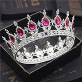 Daiiibabyyy Fashion Bridal Tiaras and Crowns Crystal Royal Queen King Crown Wedding Hair Jewelry Circle Diadem Bride Head Accessories