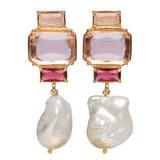 Lost Lady Bambina Earrings Fashion Diamond-Studded Pearl Ladies Earrings Jewelry Wholesale Direct Sales daiiibabyyy