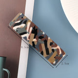 Fashion Geometric Rectangle Hair Clips Leopard Print Floral Barrettes Women Hairpins Bangs Clips Acetate Resin Hair Accessories daiiibabyyy