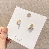 Earrings for Women Pearl Crystal Resin Earrings Jewelry Accessories Wholesale  Stud Earrings Women  Butterfly Jewelry daiiibabyyy