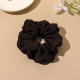 Solid Color Pleated Hair Rope Scrunchies Soft Elastic Hair Ties Women Simple Elegant Hair Accessories Ponytail Holder Headwear daiiibabyyy