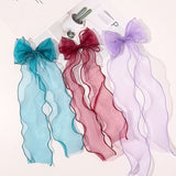 1pcs Children Cute Colors Ribbon Lace Bow Ornament Hair Clips Girls Lovely Sweet Barrettes Hairpins Kids Hair Accessories daiiibabyyy