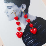 New Fashion Tassel Flower Long Dangle Drop Earrings Retro Red Big Petal Statement Earring for Women Bridal Wedding Party Jewelry daiiibabyyy