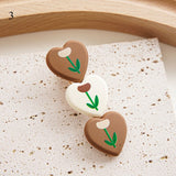 1PCS Fashionable Heart Girls Hair Clips Sweet Tulip Flower Cartoon Bear Baby Hairpins Cute Beautiful Geometry Hair Accessories daiiibabyyy