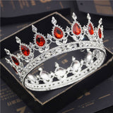 Daiiibabyyy Fashion Bridal Tiaras and Crowns Crystal Royal Queen King Crown Wedding Hair Jewelry Circle Diadem Bride Head Accessories