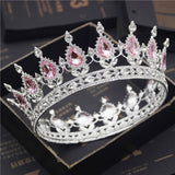 Daiiibabyyy Fashion Bridal Tiaras and Crowns Crystal Royal Queen King Crown Wedding Hair Jewelry Circle Diadem Bride Head Accessories