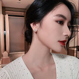 2021 New Creative Heartbeat Stud Earrings Women Fashion Jewelry Korean Shiny Zircon Exquisite Versatile Female Earrings Dropship daiiibabyyy