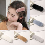 Temperament Korean Version Hair Accessories Sweet Plush Hair Clips Solid Color Hairpin Duckbill Clips Sweet Headband Hair Clips daiiibabyyy