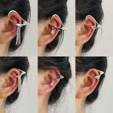 2022 New Fashion Elves Ear Cuffs Siliver Ear Cuff Clip Earrings for Women Earcuff No Piercing Fake Cartilage Earrings Jewelry daiiibabyyy