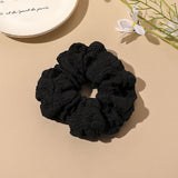 Solid Color Pleated Hair Rope Scrunchies Soft Elastic Hair Ties Women Simple Elegant Hair Accessories Ponytail Holder Headwear daiiibabyyy