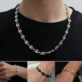 Pig Nose Necklace And Bracelet Men's Hip Hop Jewelry Creative Fashionable Individual Jewelry Geometric Necklace Hip Hop daiiibabyyy