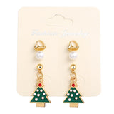 17KM Fashion Long Christmas Earrings for Women Girl Snowman Deer Bell Tree Drop Earring Ear Christmas Jewelry Accessories Gifts daiiibabyyy