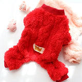 Puppy Dog Clothes Autumn Winter Soft Coral Fleece Cotton Jumpsuits Warm Jacket Coats For Small Medium Dog Costumes Poodle Romper daiiibabyyy