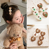 1PCS Fashionable Heart Girls Hair Clips Sweet Tulip Flower Cartoon Bear Baby Hairpins Cute Beautiful Geometry Hair Accessories daiiibabyyy