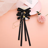 New Elegant Bow Pearls Chain Barrettes Hairpins For Women Rhinestone Spring Hair Clips Ribbon Headband Ponytail Hair Accessories daiiibabyyy