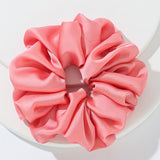 Daiiibabyyy Fashion Large Satin Scrunchies Big Size Elastic Rubber Hair Band Women Gilrs Ponytail Holder Hair Ties Oversized Rayon Hair Rope