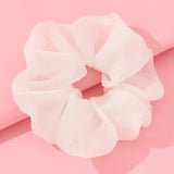 Daiiibabyyy Oversize Organza Scrunchies New Solid Colors Hair Tie Big Size Hair Bands Women Girl Elastic Ponytail Hair Rubber Rope Headwear