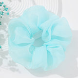 Daiiibabyyy Oversize Organza Scrunchies New Solid Colors Hair Tie Big Size Hair Bands Women Girl Elastic Ponytail Hair Rubber Rope Headwear