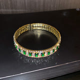 Daiiibabyyy Lots Bracelet For Women Lnlaid Colored Zircon Emerald Unisex  Luxury Jewelry Free Shipping New Users Bonus