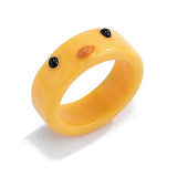 Daiiibabyyy Acrylic Frog Ring Resin Rings for Women Girls Cute Animal Aesthetic Jewelry Friendship Rings Greative Party Travel Gifts