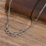 Daiiibabyyy Basic Oval Chain Choker Necklaces for Men Jewelry, Waterproof Stainless Steel Metal Rectangle Cuban Links Stacking Collar Gift