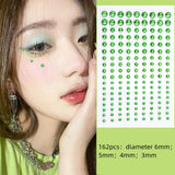 Daiiibabyyy Face Tattoo Eyeshadow Stickers Nail Stickers 3D Pearl Face Jewels Diamond Decoration Self Adhesive Body Brow Makeup DIY Beauty