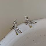 Daiiibabyyy 2023 Fashion Punk Butterfly Elf Ear Clip Trendy Design Liquid Metal Wing Ear Cuff No Piercing Earrings for Women Girls Jewelry