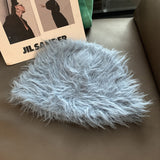 Daiiibabyyy Winter Thick Furry Winter Hat Fluffy Russian Rabbit Fur Women Girl Fur Headband Hat Winter Outdoor Earwarmer Ski Hats Hot