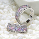 Daiiibabyyy Luxury Rings For Women Fashion Jewelry Classic Pink Zircon Colored Accessories Wedding Gift Romantic Offers Free Shipping