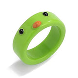 Daiiibabyyy Acrylic Frog Ring Resin Rings for Women Girls Cute Animal Aesthetic Jewelry Friendship Rings Greative Party Travel Gifts