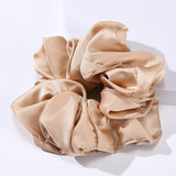 Daiiibabyyy Fashion Large Satin Scrunchies Big Size Elastic Rubber Hair Band Women Gilrs Ponytail Holder Hair Ties Oversized Rayon Hair Rope