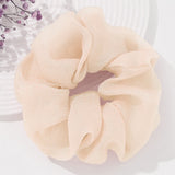 Daiiibabyyy Oversize Organza Scrunchies New Solid Colors Hair Tie Big Size Hair Bands Women Girl Elastic Ponytail Hair Rubber Rope Headwear