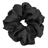 Daiiibabyyy XXL Black White Satin Scrunchies Women Solid Large Chiffon Leagues Hair bands Hair Accessories Girls OversizeElastics Hair Rope