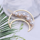 1Pc Fashion Crystal Rhinestones Hairpin Star Triangle Round Shape Women Hair Clips Pearl Barrettes Hair Styling Accessories daiiibabyyy