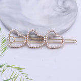 1Pc Fashion Crystal Rhinestones Hairpin Star Triangle Round Shape Women Hair Clips Pearl Barrettes Hair Styling Accessories daiiibabyyy